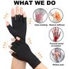 1Pair Arthritis Gloves Hand Wrist Support Brace For Swelling Pain Relief Fingerless Gloves For Carpal Tunnel Women Men