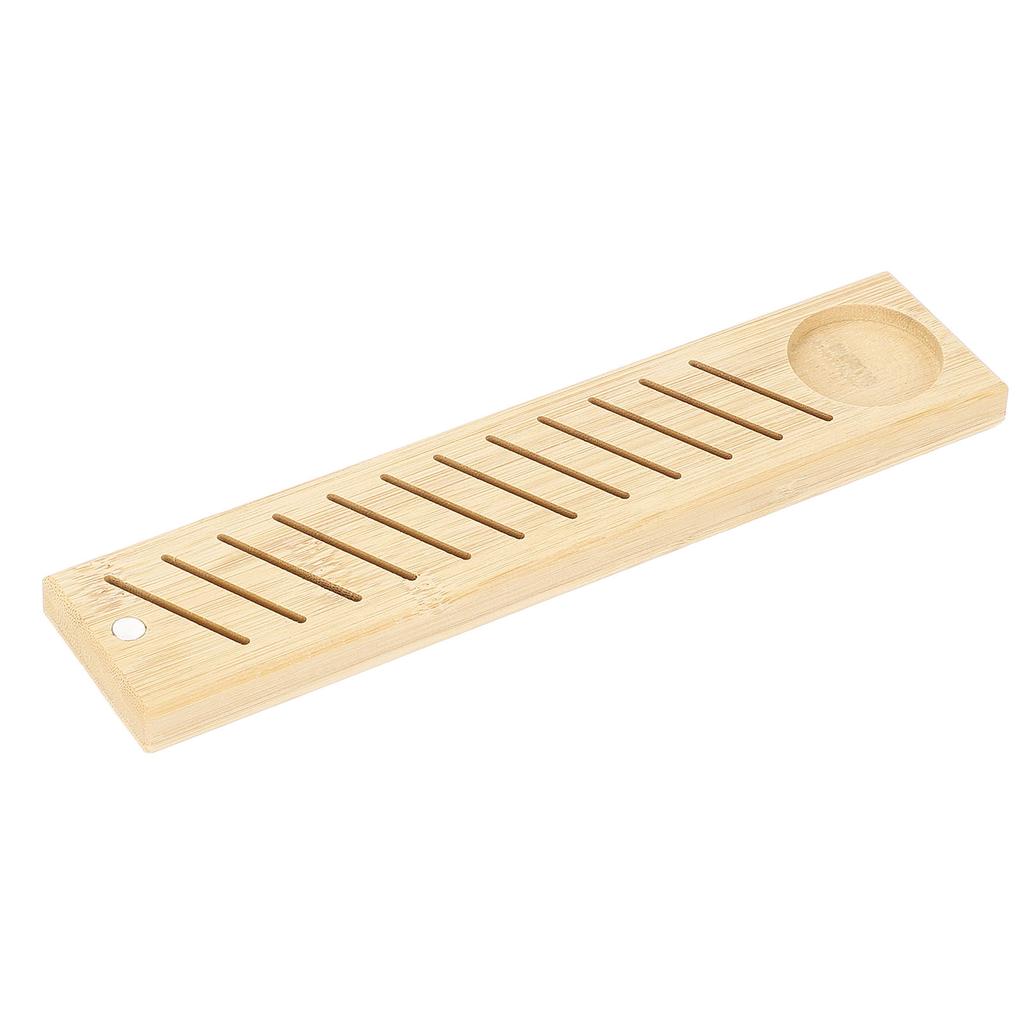 Embroidery Floss Bobbin Rack 12 Slots Bamboo Portable Rectangular Thread Plate Holder Sewing Supplie