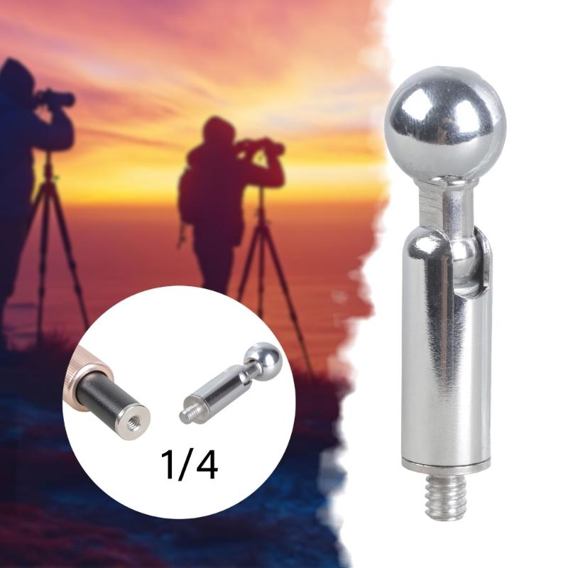 Universal 17mm Ball Joint Adapter With 1/4" Male Screw Iron Construction for Photography Equipment
