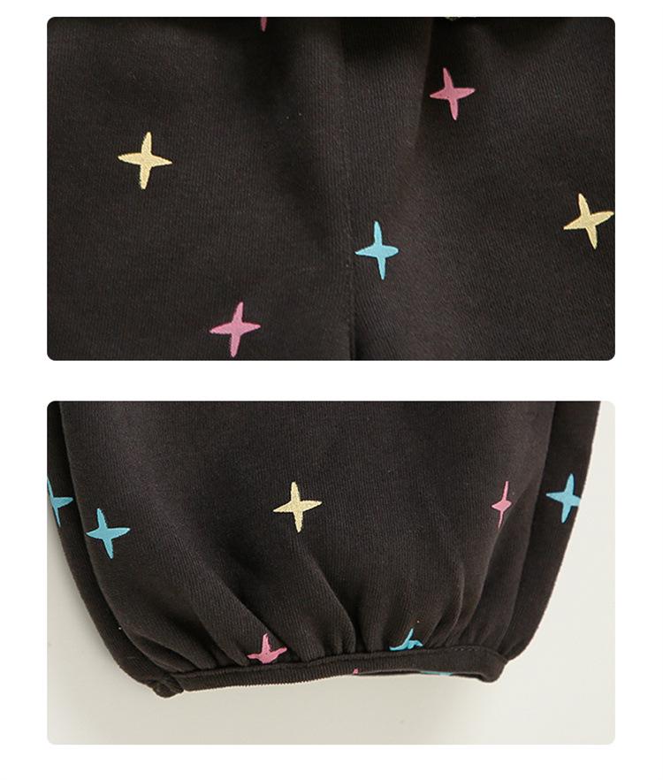 Spring 2025 Girls' Cartoon Sweatshirt & Pants Set - Casual Two-Piece for Baby Girls