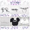 Süßes Gothic Lolita Dienstmädchen-Set für Halloween Kurz Beinhaltet Stirnband Kostüm, 6-teilig Damen, Kostüm, Kleid, Ärmel, (M)