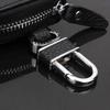 Genuine Leather Key Case Zipper Key Cover Car Accessories Tools for Skoda RS Rapid Yeti Karoq Vision Octavia Kodiaq Kamiq Fabia  BI7