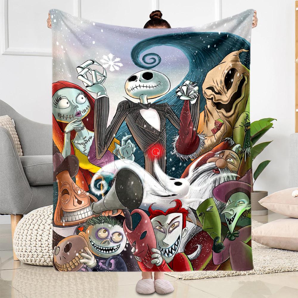 Christmas Nightmare Blanket Soft Warm Cozy Suitable for Couch Sofa Picnics for All Occasions Warmthful Decor Ideal Gift For Birthday Valentine'S Day