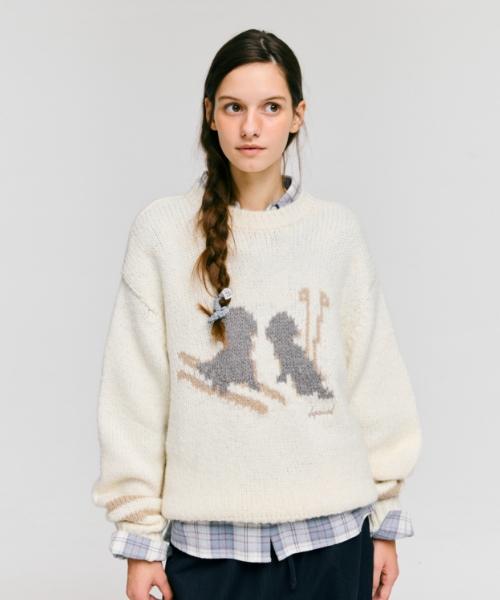 DEPOUND Ski Graphic Pullover [Ivory]