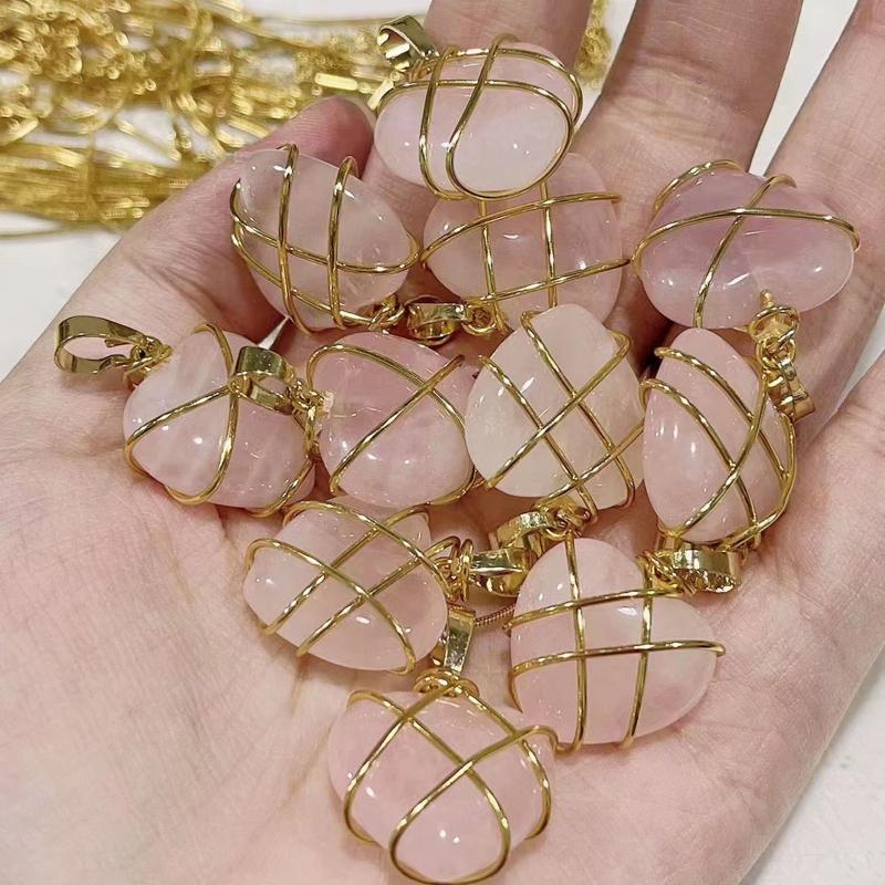 2 Pcs Diamond Castle Necklaces Fashion Birth Stone Heart Necklace Heart-shaped Crystal Pendant Jewelry for Teenage Girls