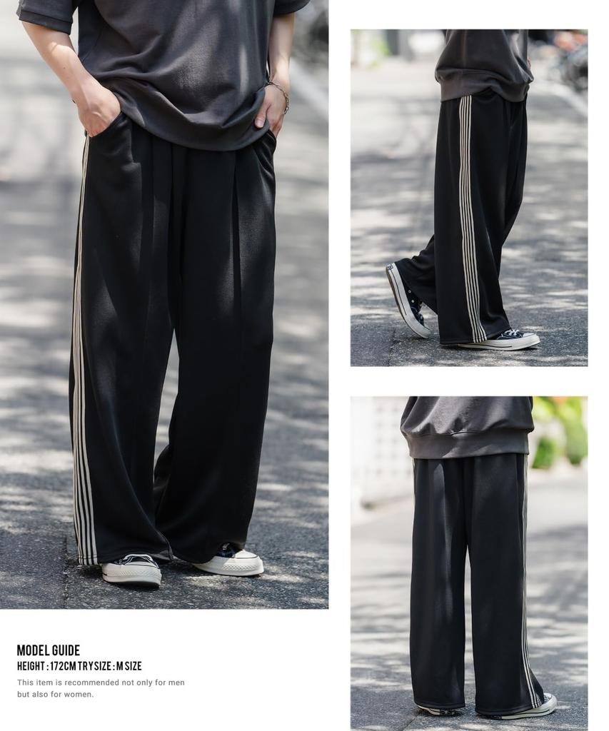 [IMPROVES] SIDEWAYSTANCE Line Jersey Wide Track Pants