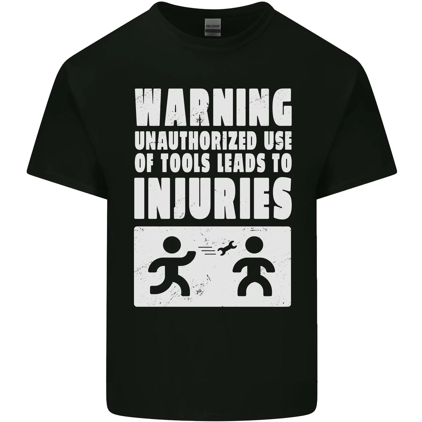 

Warning Tools Builder Plumber Electrician Kids T-Shirt Childrens L