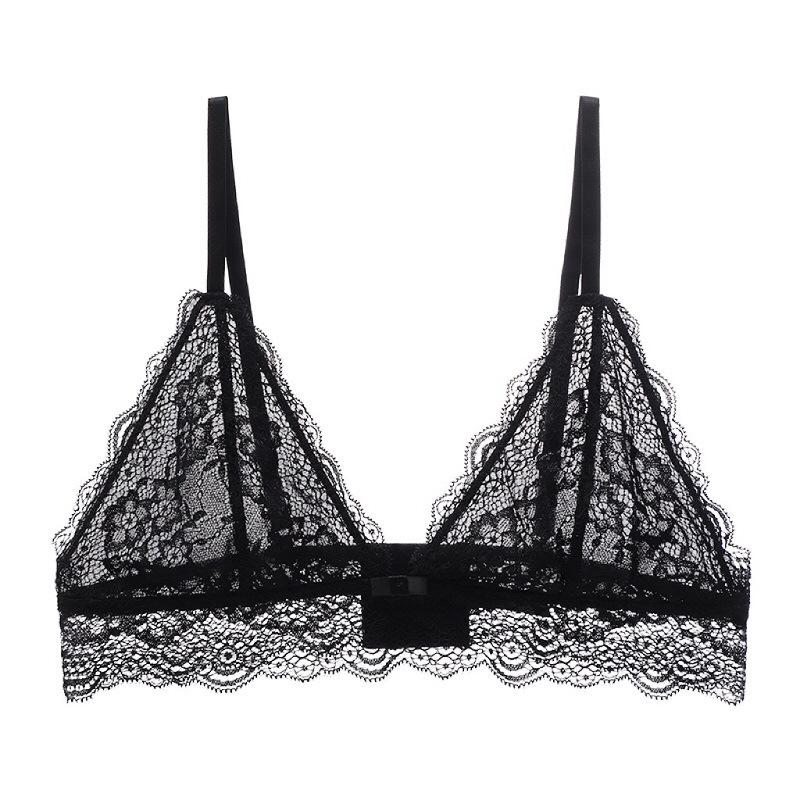 Summer new hot-selling explosive breathable lace bra sexy underwear steel-free ultra-thin triangular cup bra