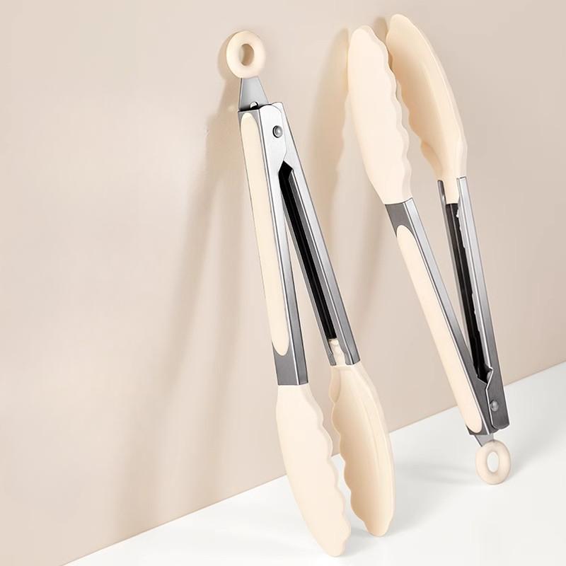 Silicone Clip, Food Clip, Kitchen Clip, Food Clip, Household, High Temperature Resistant, Heat-resistant, Stainless Steel, Steak Clip, Barbecue Clip