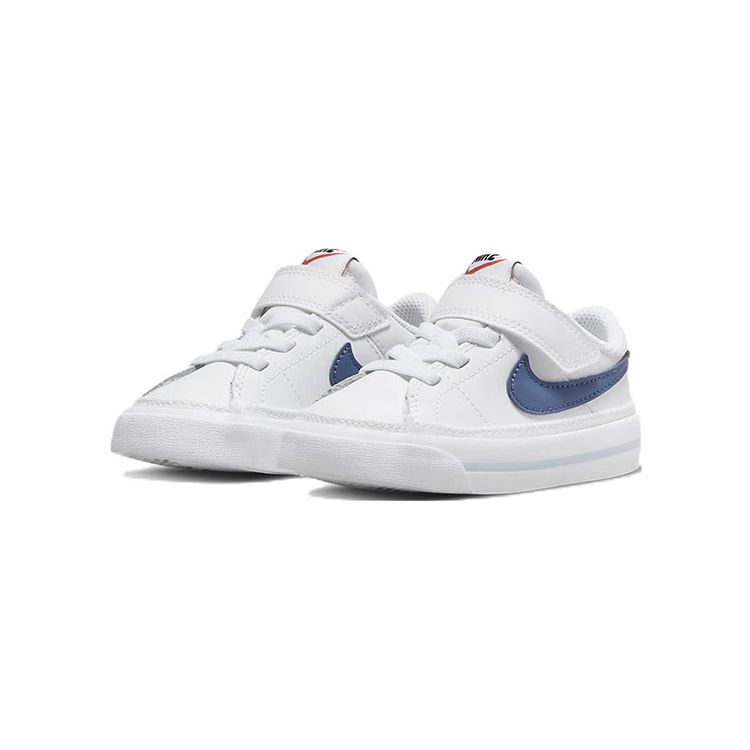 Nike Court Legacy TD White Mystic Navy Baby Sneakers Boarder-Blue Team-Orange DA5382-113