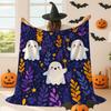 Halloween Printed Flannel Blanket, Available, Soft And Warm Commemorative Style, Suitable for Camping, Travel, Office, And Home Decoration