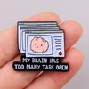 Stylish Enamel Brooch Pin Compacts Design Humorous Quote Design Metal Badges For Outfits Backpacks Daily Wear Decoration