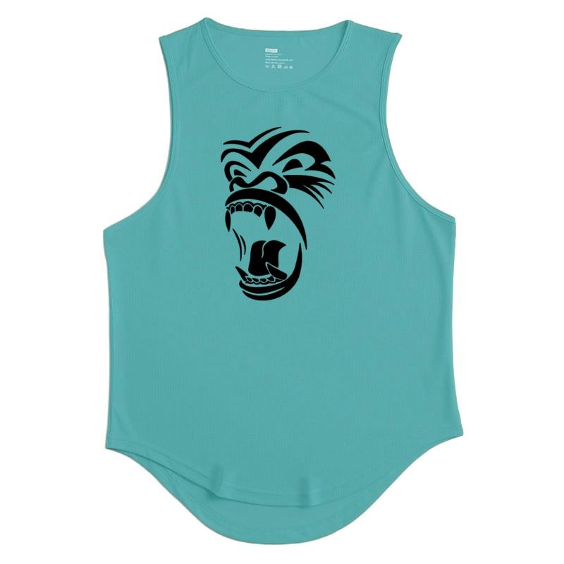 Summer Dacron Sleeveless Shirts Men Tank Top Bodybuilding Shirt Vest Gym T Shirt Sport Tops Singlet Men Clothing Streetwear