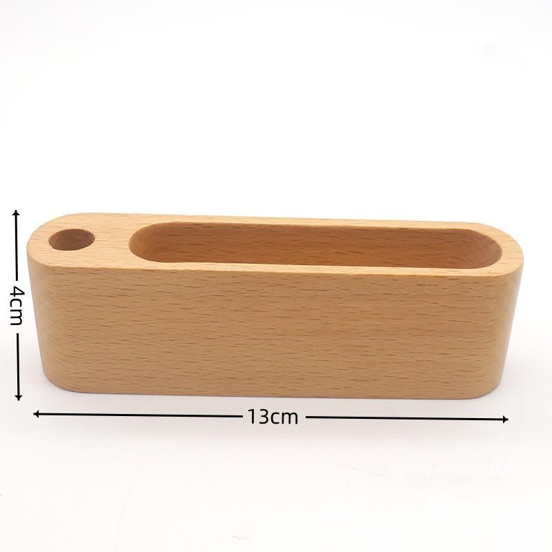 Solid Wood Desktop Business Card Display Stand 3 Compartment Card Storage Rack Card Box Office Supplies Card Holder Organizer
