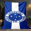 1pz Coperta Morbida in Flanella Stampata Cruzeiro Esporte Clube per Camera da Letto Adulti Soggiorno Divano Campeggio Viaggio Regali per Fan Regali di Natale