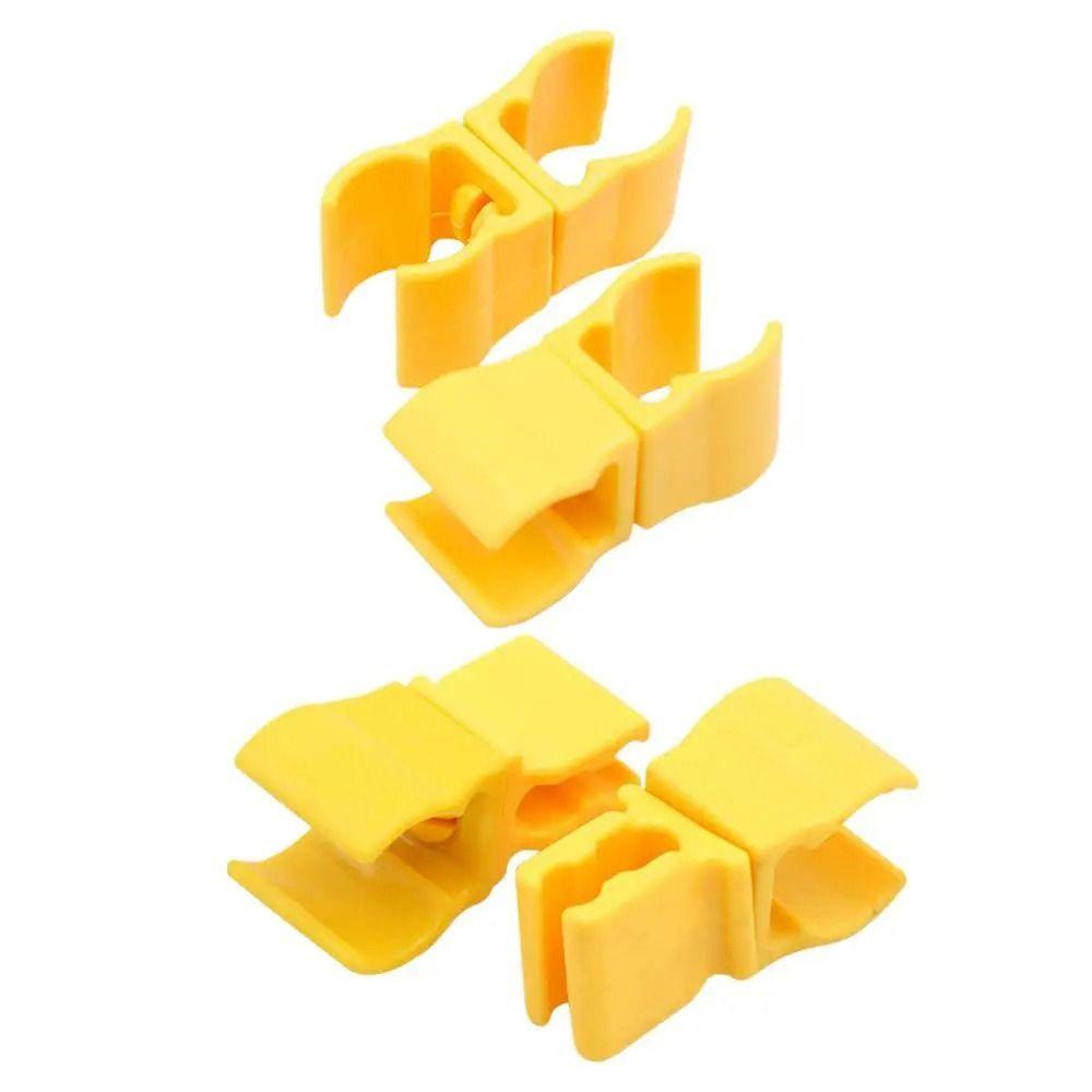 6Pcs Yellow Football Training Flag Pole Clip Football Training Obstacle Buckle  Outdoor
