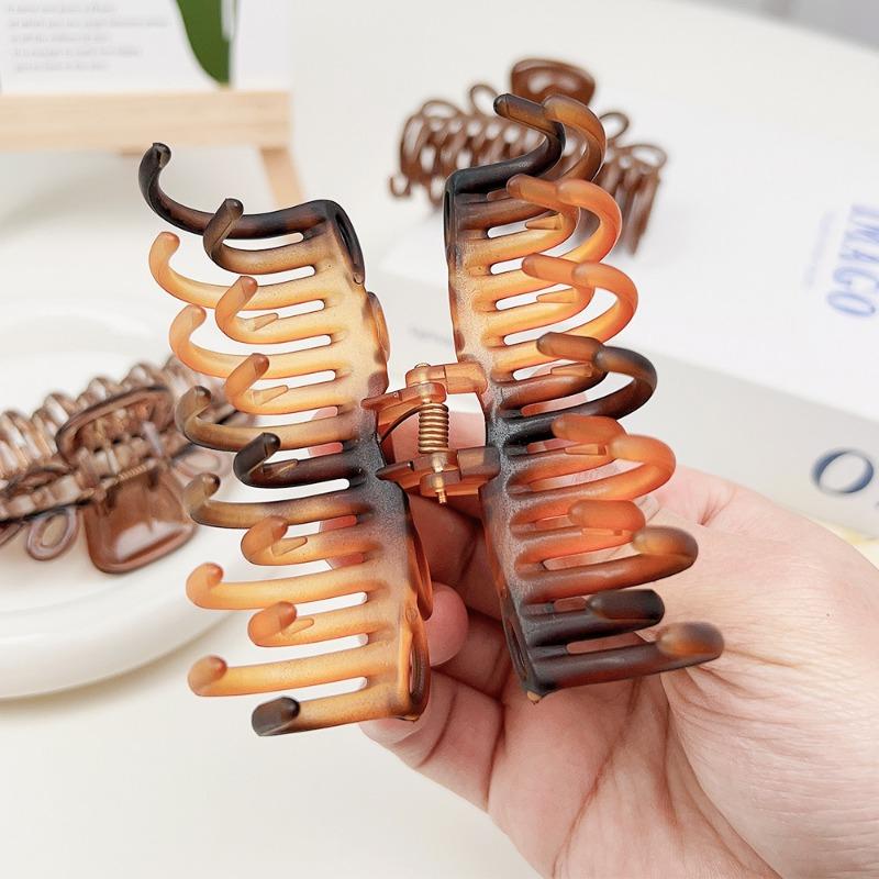 Double-toothed Large Shark Clip Versatile Gradient Hair Clip Back of The Head Updo Hair Clamp, Hair Accessory