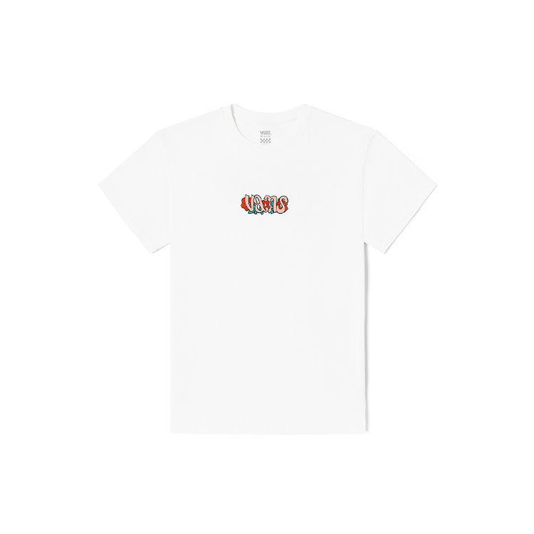 Vans Logo Floral Print Pullover Crew Neck Short Sleeve T-Shirt Women T-Shirts White VN0008ZZWHT