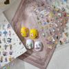 Xiaohongshu Cute SpongeBob & Patrick Star 5D Embossed Nail & Journal Stickers
