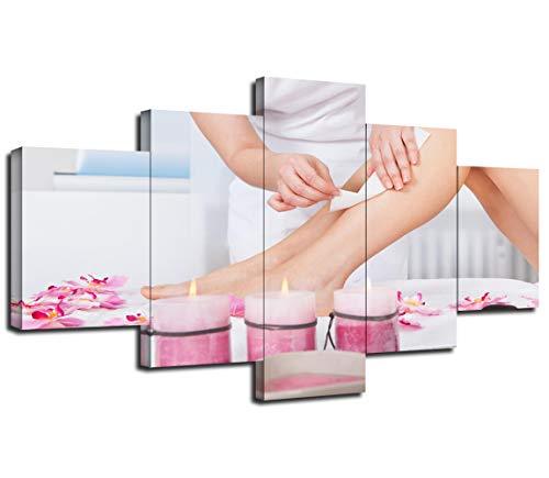 5 sztuk zdrowie uroda Spa masaż twarzy Salon ściana z obrazami ozdoby do dekoracji wnętrz plakaty płótno malarstwo akcesoria do salonu