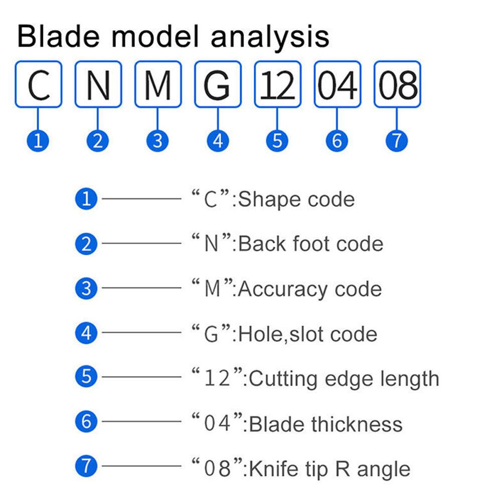 10 Pieces CNMG120408HA PC9030 Carbide Inserts Compatible with For MCLNR12 Lathe Tool Holder for Industrial Cutting