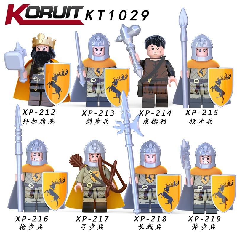 KT1209 Game of Thrones Serie Einzelpack Minifigur Baustein Spielzeug, Zufälliger Charakter, Sammelbares Mikropartikelmodell