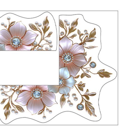 Flower Lamp Switch Sticker Removable Self-Adhesive Floral Wall Decal Peel And Stick Decorative Socket Surround Decals for Bedroom Living Room Home