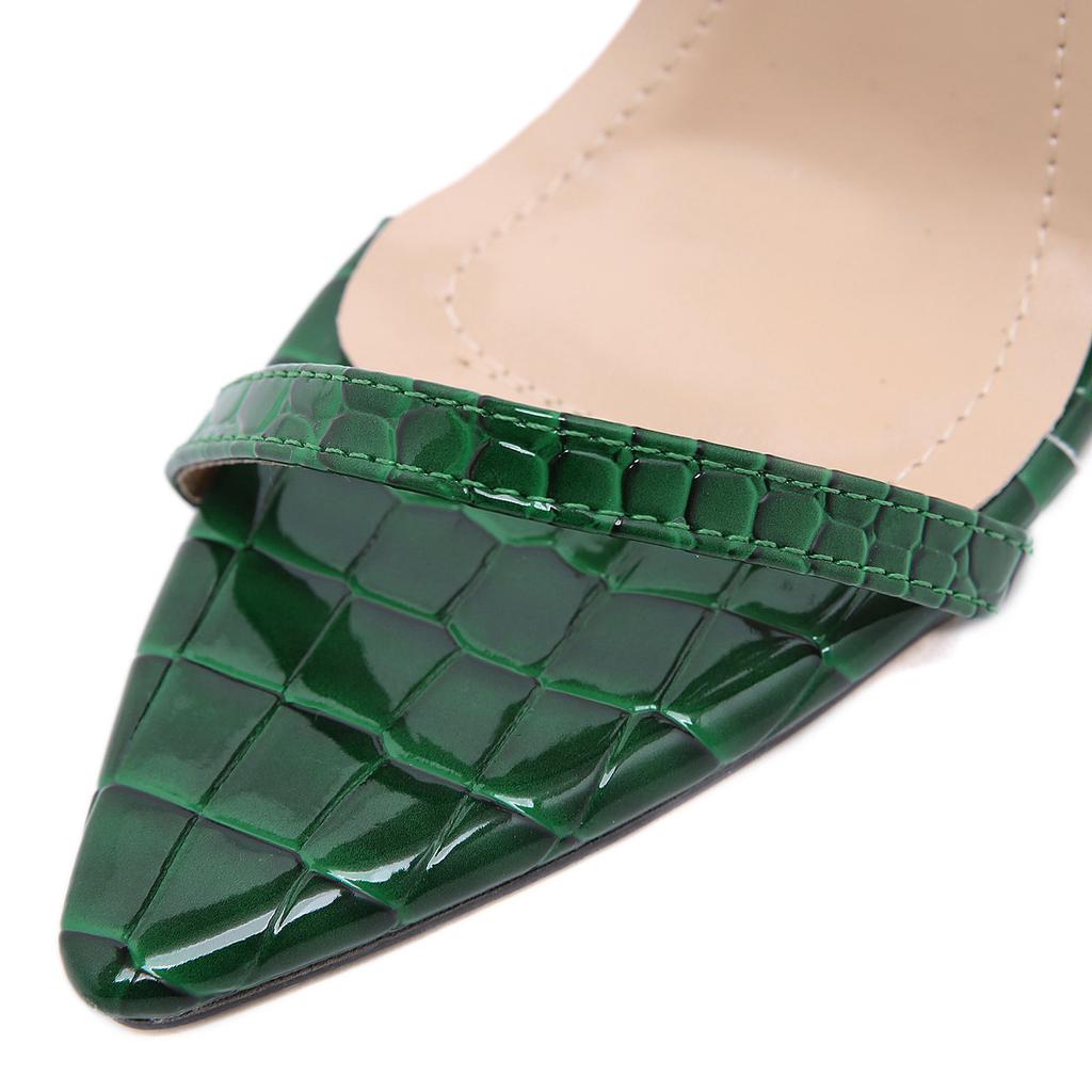 Women's Fashion Pointed Toe Stilettos With Buckle Large Size Open Toe Stilettos