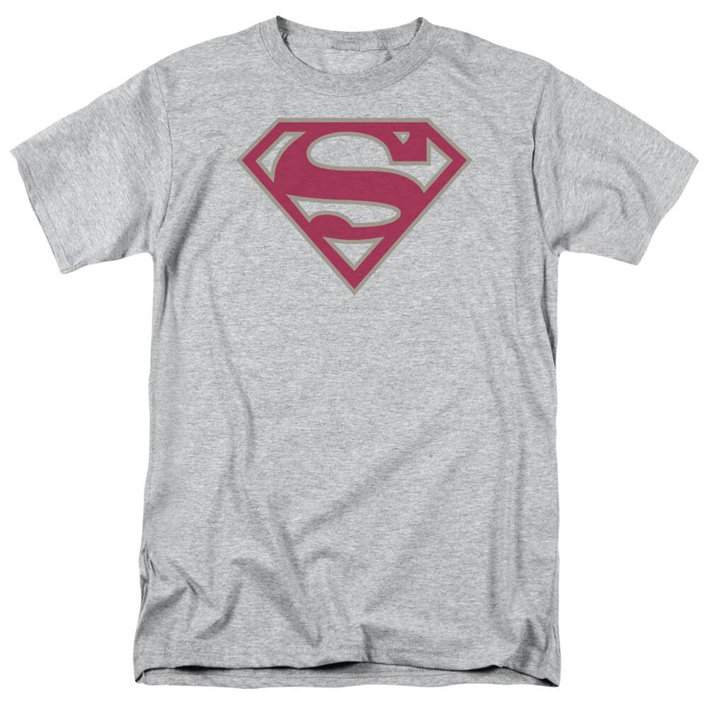 26 Superman Crimson & Gray Shield T Shirt Mens Licensed Classic DC Comic Sport Gray Unisex T-Shirt M