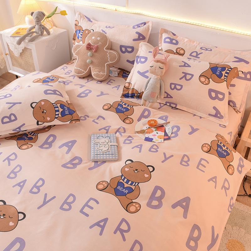 Bettwäsche-Sets, Bettbezug aus Baumwolle, für Einzelbett, Doppelbett, Queen-Size-Bett, Bettdecke/Bettbezug, Leinen-Set