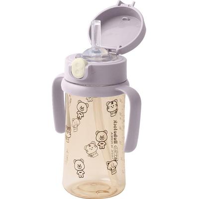 Beberac Aiwa PPSU tazza con cannuccia one-touch 270 ml, 1 pezzo, lavanda