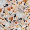 Royal Samt Stoff Polyester Zum Nähen - Motiv Blumen Und Pilze