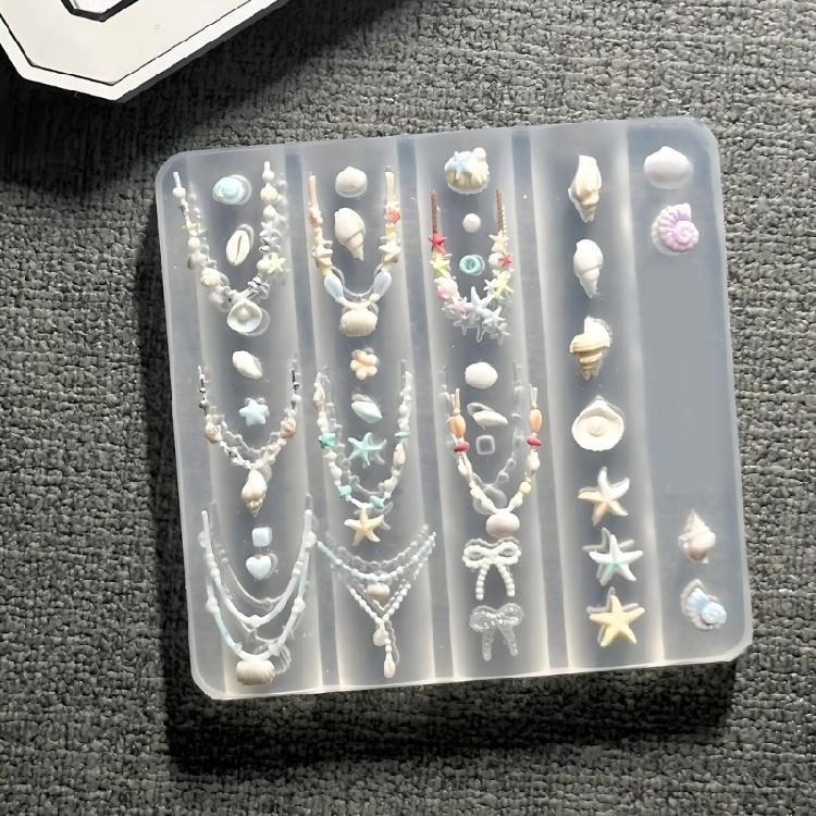 Professional Nail Art Molds Shell Themed 3D Small Accessories Mold Nail Decorative Mold for Salon Manicure Decoration