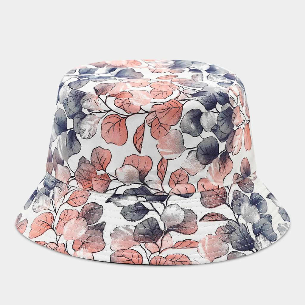 Double-sided Bucket Hat Women's Spring and Summer New Colorful Graffiti Flower Pot Hat Trendy Foldable Sun Hat Shows Small Face