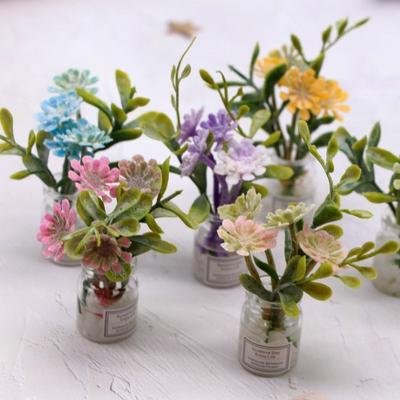 1:12 Dollhouse Miniature Simulation Vase 8 Styles Finished Flower  Miniature Dollhouse Decorations