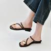 Fashion New Style Women's Metal Buckle Flat Beach Sandals Tight Toe Slippers Summer Outdoor Sportswear 2025