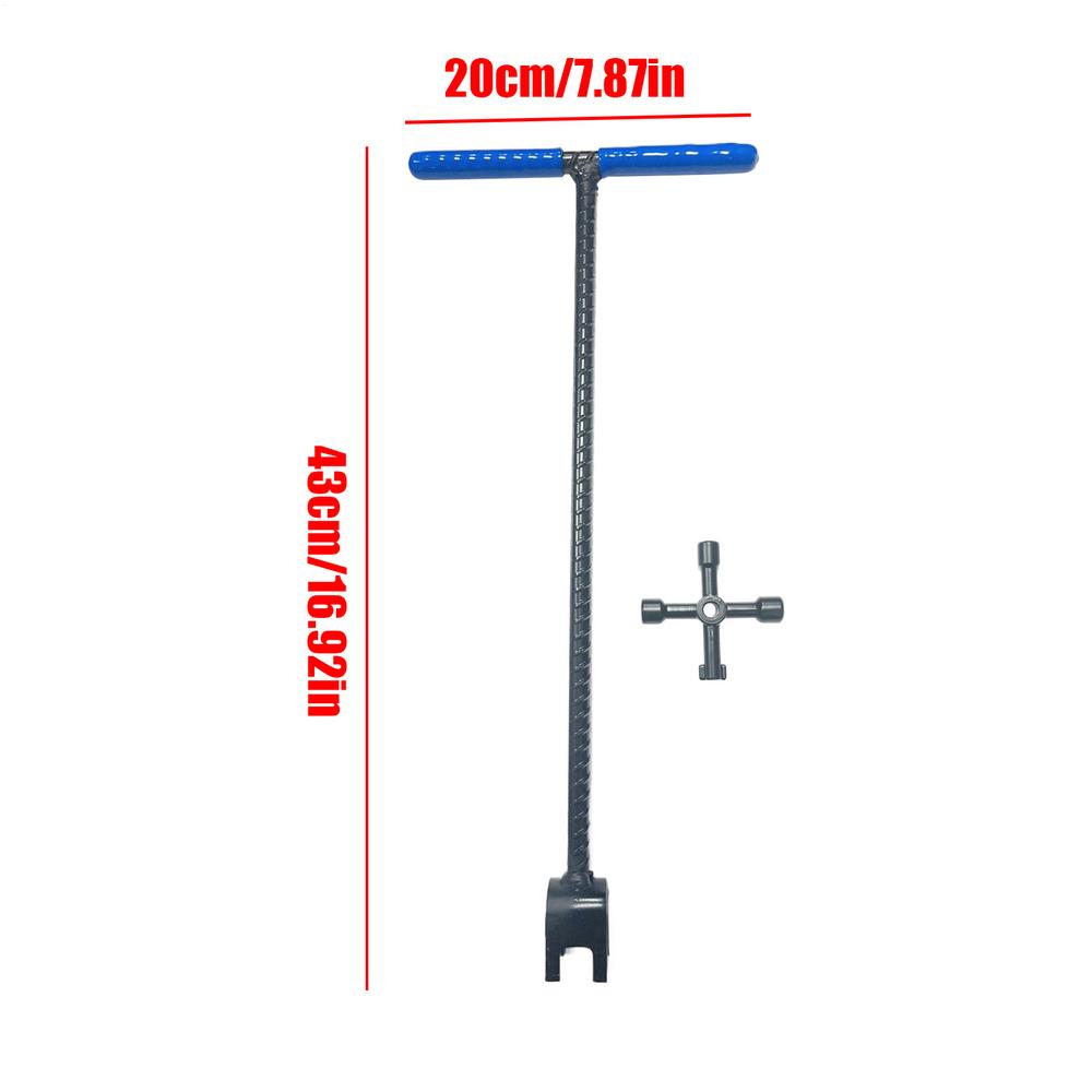 Water Meter Tool T-Shaped Check Valve Wrench Valve Shut Off Spanner for Plumbing Irrigation Outdoor Backyard Garden Lawn