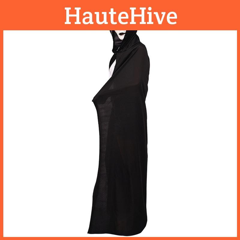 Halloween Umhang Cosplay Sensenmann Vampir Hexe Zauberer Robe Party Erwachsene Kinder Leichter Schwarzer Umhang Umhang