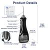 Smart Electrical Dental Water Flosser Cordless IPX7 Waterproof for Dental Health and Teeth Whitening