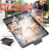 Anti-aanbak Feest Picknick Terras Strand Houtskool Grillplaat Butaan Gasfornuis Kookplaat Barbecue Schaal Zwart Koreaanse Draagbare BBQ Grill Pan