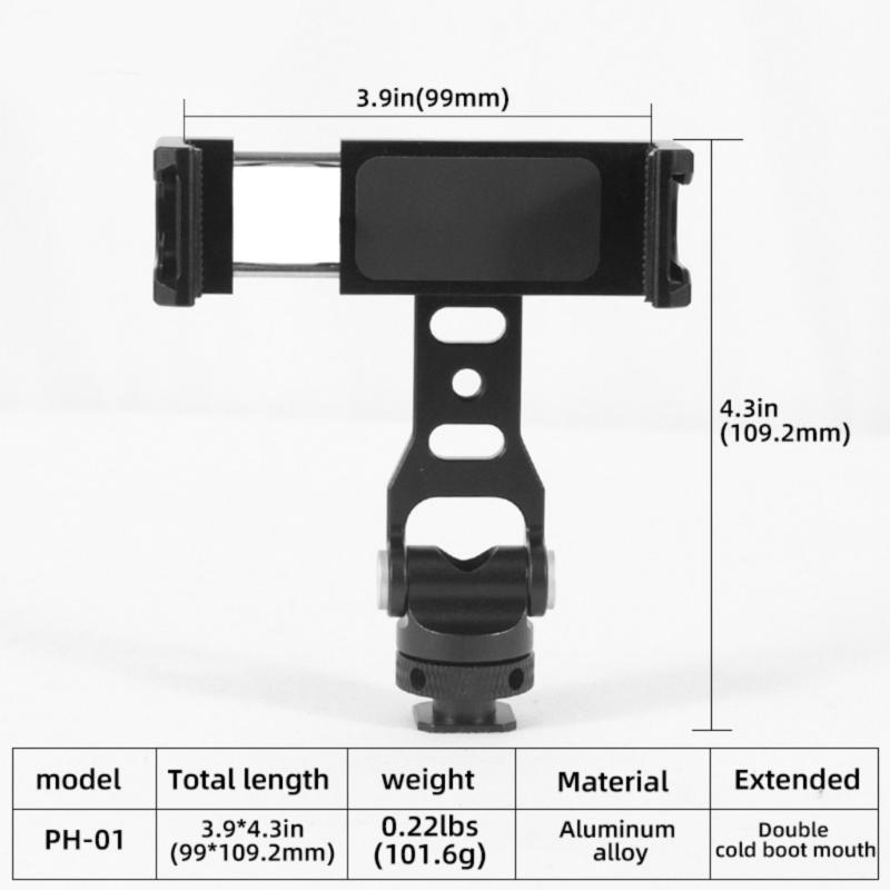 Universal Mount Bracket Aluminum Phone Holder Stand 360 Degree Rotation 180 Adjustable Lean  for Camera Cage Photo 