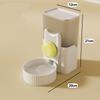 Pet Dog Cat Hanging Water Dispenser Automatic Feeding Drinking Water Bottle Rabbit Cage Hanging Plastic Material Gray 1000ml
