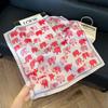 Fashion Black and White Printing Temperament Square Scarf Imitation Silk Korean Version Decorative Scarf Scarf Professional Decorative Shawl Silk Scar