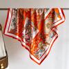 2025 90*90cm Printed Square Scarf Thin Breathable Sunscreen Shawl Casual Outdoor Windproof Head Wrap for Women Ribbon Headband