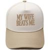 MY WIFE BEATS ME Fun embroidery color matching truck driver hat men's and women's casual sunshade baseball cap