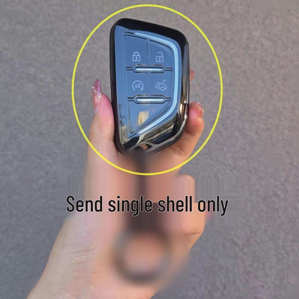 Cadillac Key Cover for CT5, CT4, CT6, XT4, XT5, XT6, XTS, ATSL - Transparent Male Buckle