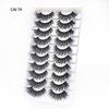 Manufacturer Wholesale 10 Pairs of Colored 3D False Eyelashes, European and American Multi-level Messy and Dense 3D Eyelashes, Cross-border Supply