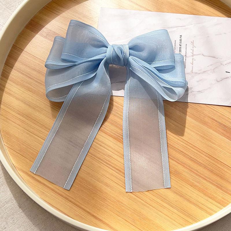 Bow Barrettes Hair Accessories Hair Clip Fashion Mesh Ribbon Hairpin Barrettes
