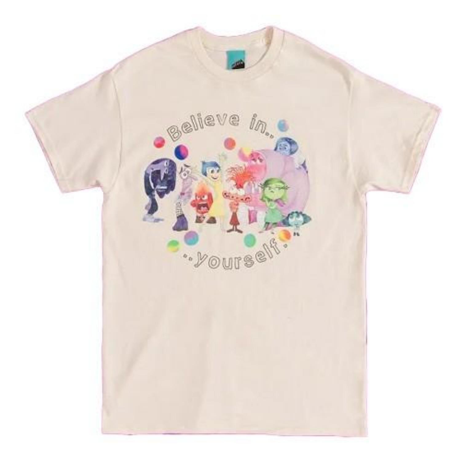 Inside Out Unisex Adult Believe In Yourself T-Shirt S чёрный