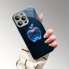 Capa de Vidro Temperado Crystal Light Shadow com Padrão de Maçã para iPhone 17 16 15 Pro Max 14 Plus 13 12 11 16E 17 Air Cover